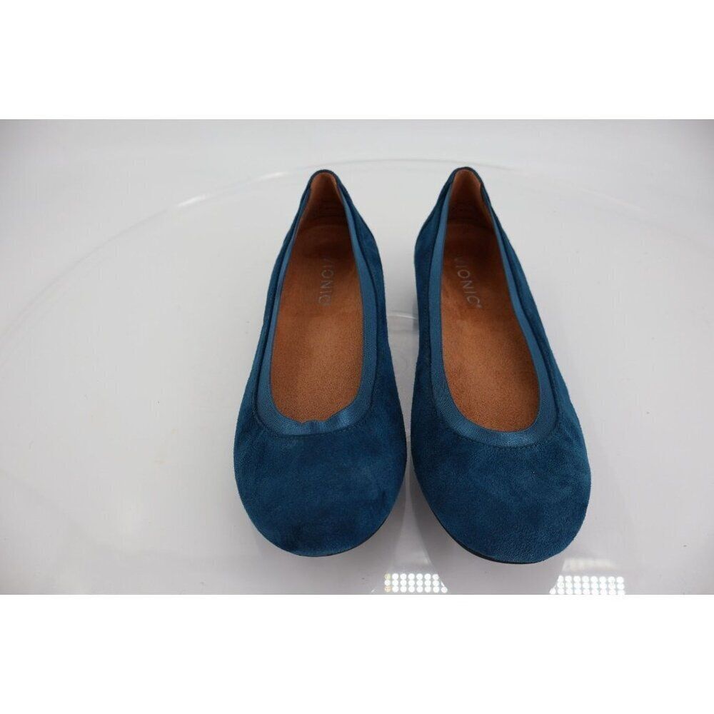 Vionic Anita Womens Ballet Flats Blue Suede Comfort Shoes Size 5 Orthotic - Picture 4 of 13